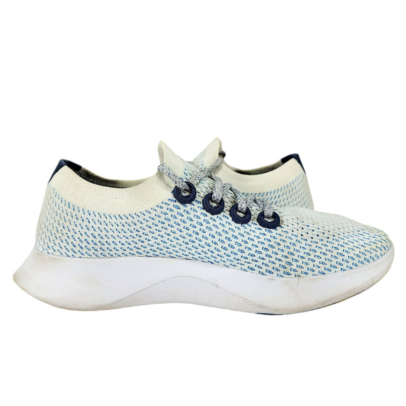 Allbirds Women 10.5 Tree Dasher Running Shoe Light Blue White Lace Up Washable - Picture 7 of 12